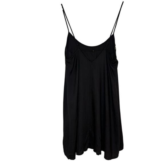 AMERICAN EAGLE Boho Western Slip Babydoll Dress Beaded Neck Y2K Style Blue Sz M - Picture 3 of 6